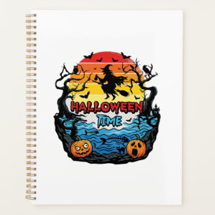 Sorcière de la période d'Halloween Citrouilles Cha