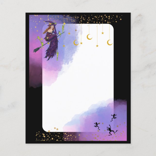 Sorcière d'Halloween au gingembre avec grenouilles (Devant)