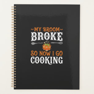 Sorcière d'Halloween Cuisine Balai Cassé Conceptio