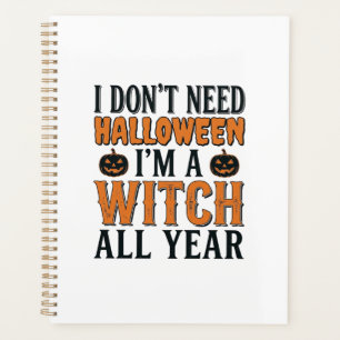 Sorcière drôle toute l'année Typographie Halloween