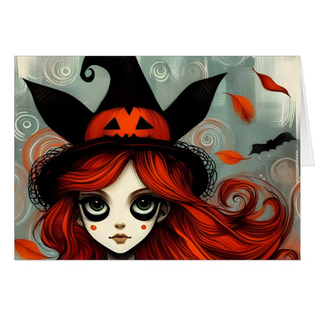 Sorcière ensorcelée d'Halloween (Devant horizontal)