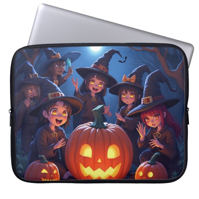 Sorcière Halloween thème sombre Sac électronique (Devant)