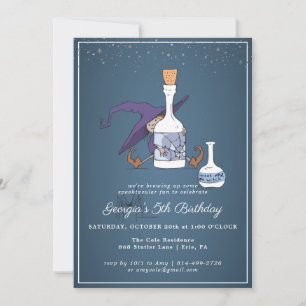 Sorcière Mignonne Invitation d'anniversaire pour