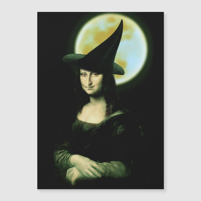 Sorcière Mona Lisa Halloween Pleine lune (Devant)