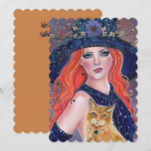 Sorcière Tabitha Halloween et invitations Kitty