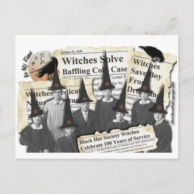 Sorcières dans les Nouvelles ! carte postale (Devant)