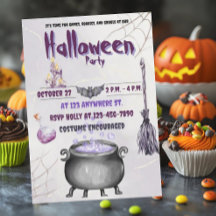 Sorcières et démonistes Invitation Carte plate