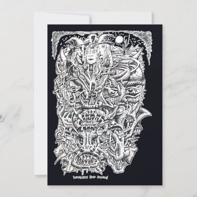 Sorcières et diables, par Brian Benson Flat Card (Devant)