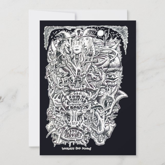 Sorcières et diables, par Brian Benson Flat Card (Devant)