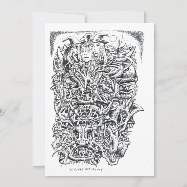 Sorcières et Diables, par Brian Benson Flat Card (Devant)
