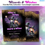 sorcières et sorcières Fils Fils Fils Anniversaire<br><div class="desc">Whimsical et magique Wizard et sorcières amusant événement de fête d'anniversaire enfant. Texte modèles Des deux côtés. Visitez la collection pour les objets correspondants pour rendre cet événement merveilleusement magique.</div>