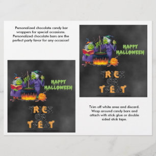 Sorcières Halloween Candybar Wrappers