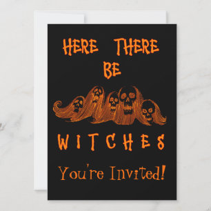 Sorcières Invitation de la fête d'Halloween