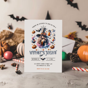 Sorcières Nuit Halloween Fête Invitation