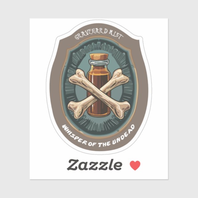 Sorcières Potion cimetière Étiquette (Feuille)