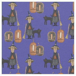 Sorcières Prim et Citrouilles, Tissu en coton 56"