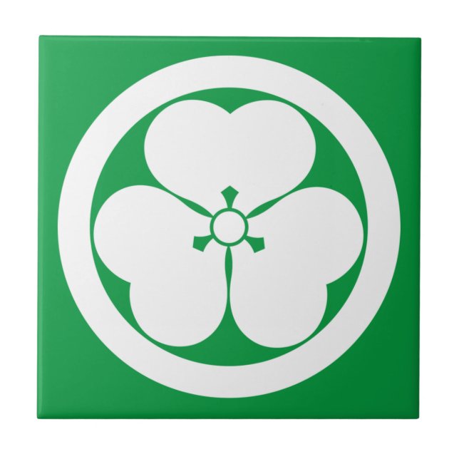 Sorrel de bois dans un cercle carreaux céramiques (Devant)