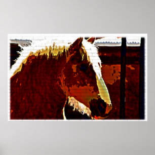 Sorrel Horse Dans Profil Poster