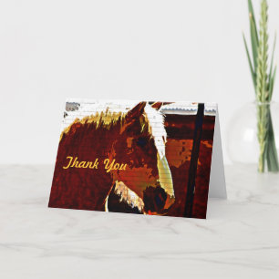 Sorrel Horse En Profil Merci Carte Note