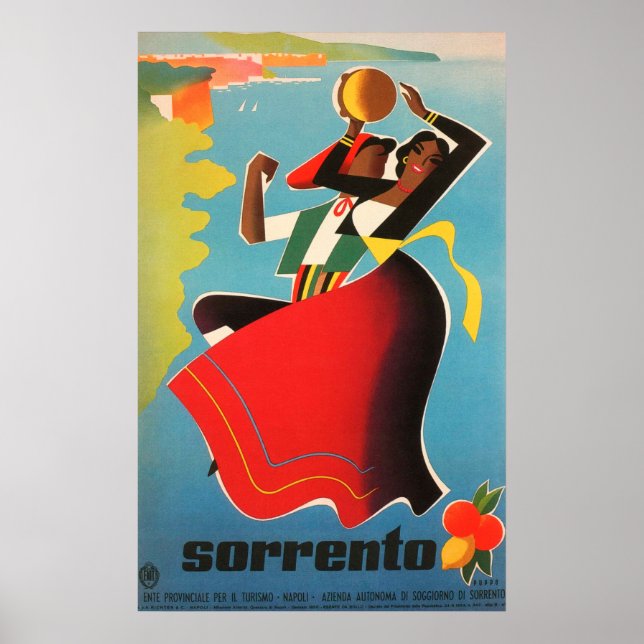 Sorrento, Italie Poster Vintage voyage (Devant)