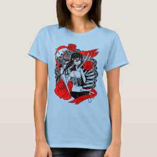 SORT MALHEUREUX ! T-shirt de burn-out de "roses"