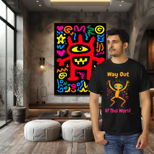 Sortez de ce monde animé Pop Art T-Shirt