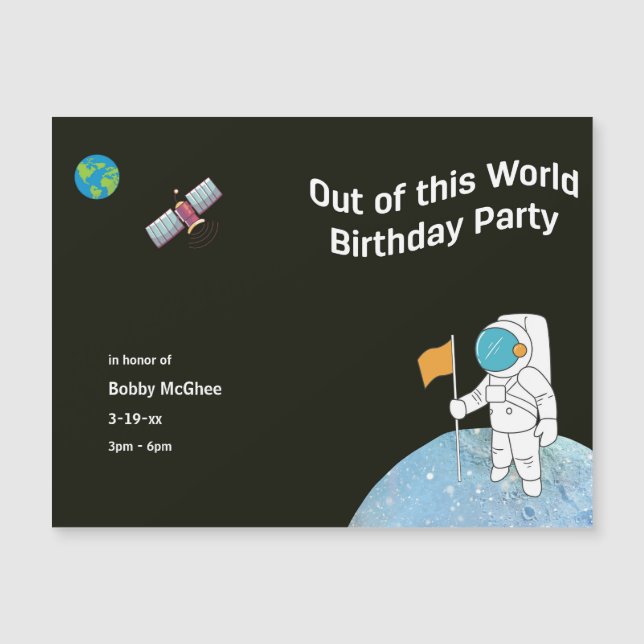 Sortez de ce monde astronaute fête d'anniversaire  (Devant)