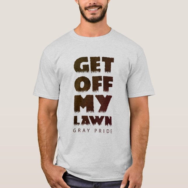 SORTEZ MON T-shirt GRIS DE LA PELOUSE (Devant)