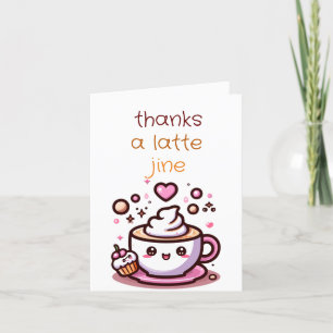 Sortez Un Latte Café Merci Cartes
