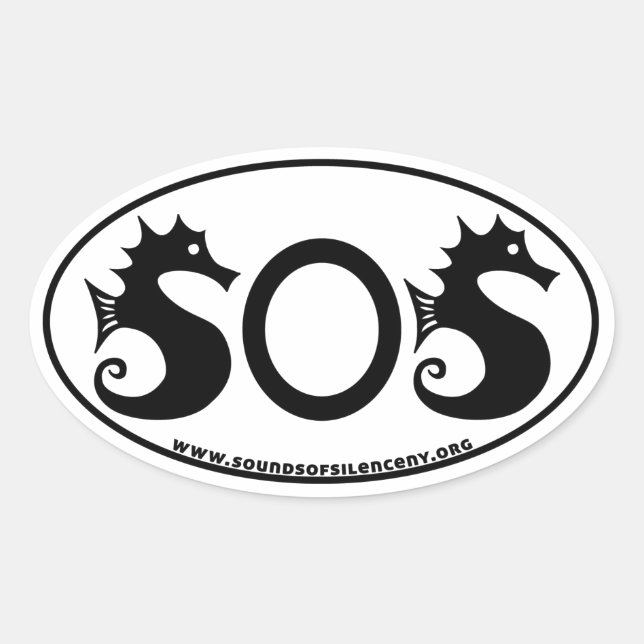 SOS - Sons de Silence Oval Sticker (Devant)