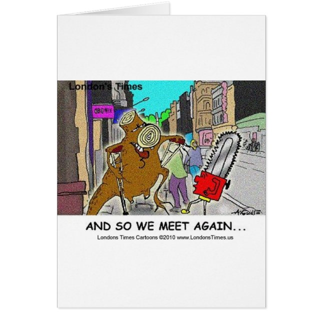 Souche d'arbre contre tronçonneuse Mugs drôles Car (Devant)
