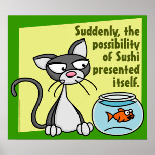 Soudainement affiche de sushi
