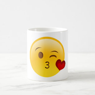 Souffle un baiser emoji mug