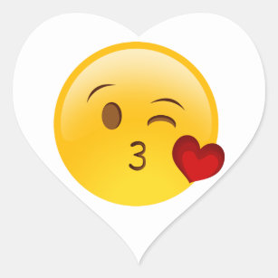 Soufflez un autocollant d'emoji de baiser