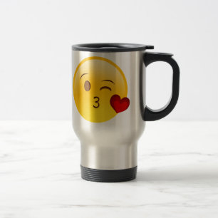 Soufflez une tasse d'emoji de baiser