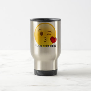 Soufflez une tasse d'emoji de baiser - ajoutez