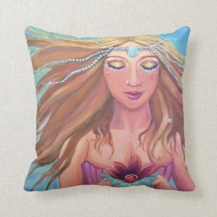 Souhait de sirène - coussin - par art de Susan