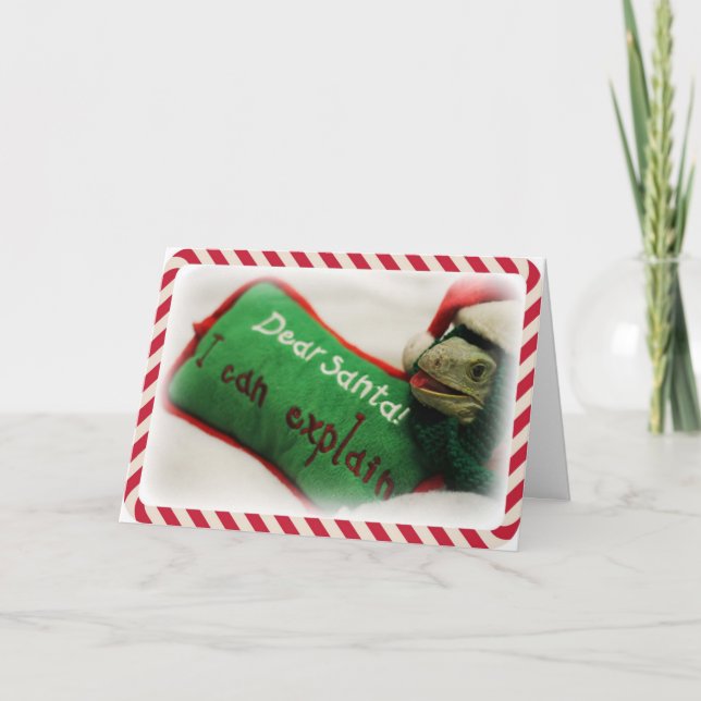 Souhait d'iguane vous une carte de Joyeux Noël (Devant)