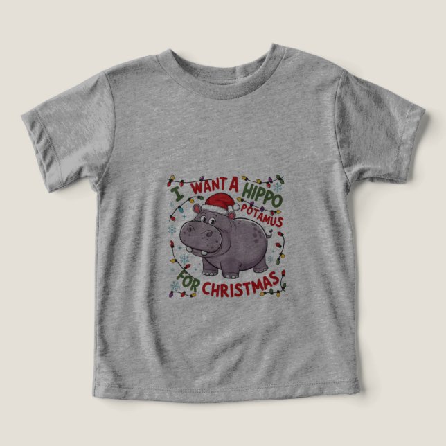 Souhait hippo de Noël (Design Recto)