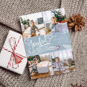 Souhait joyeux Carte de collage photo de Noël