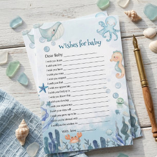 Souhait pour bébé sous la mer Baby Shower