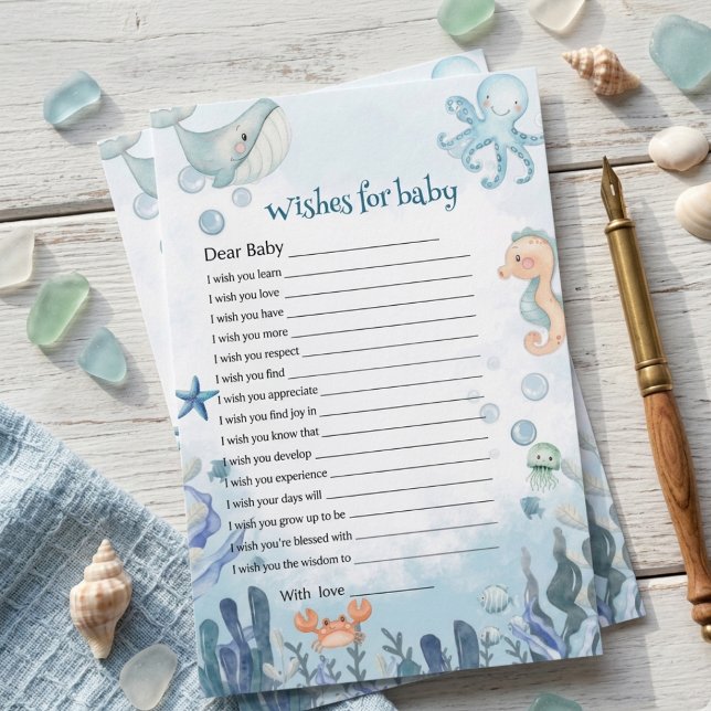 Souhait pour bébé sous la mer Baby Shower (Créateur téléchargé)