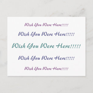 Souhaitez-Vous Être Ici Carte Postale