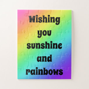 Souhaitez-vous Sunshine Rainbow Jigsaw Puzzle