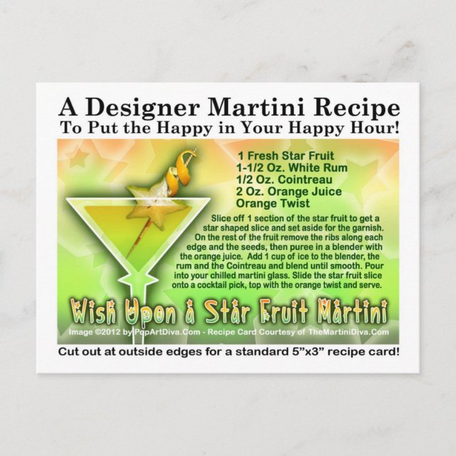 Souhaitez-Vous Une Carte Postale À Base De Martini (Devant)