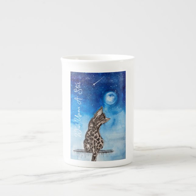 Souhaitez-Vous Une Étoile Chat Bengale Chine Mug (Devant)