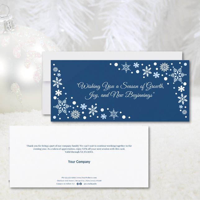 Souhaitez-vous une saison de croissance, Joy Blue  (Wishing You a Season of Growth, Joy Blue Flat Card)