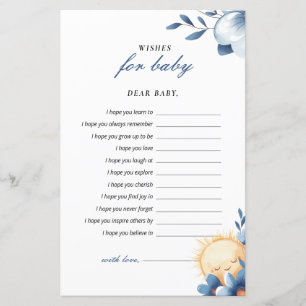 Souhaits Bébé Voici Le Fils Baby shower Jeu