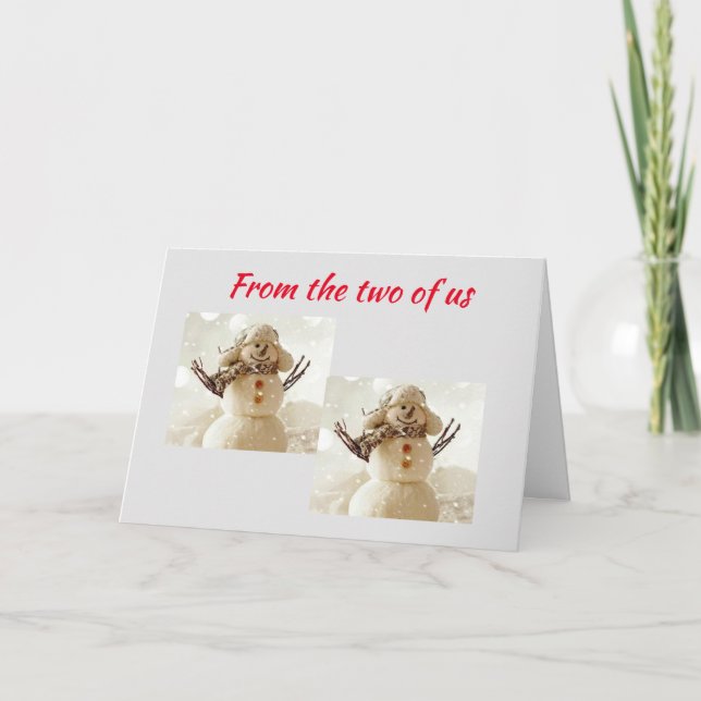 SOUHAITS DE LA CARTE DE VACANCES "DEUX D'ENTRE NOU (Devant)