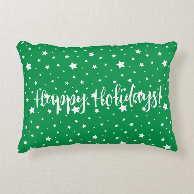 Souhaits de Noël personnalisés Coussin d'accent (Devant)